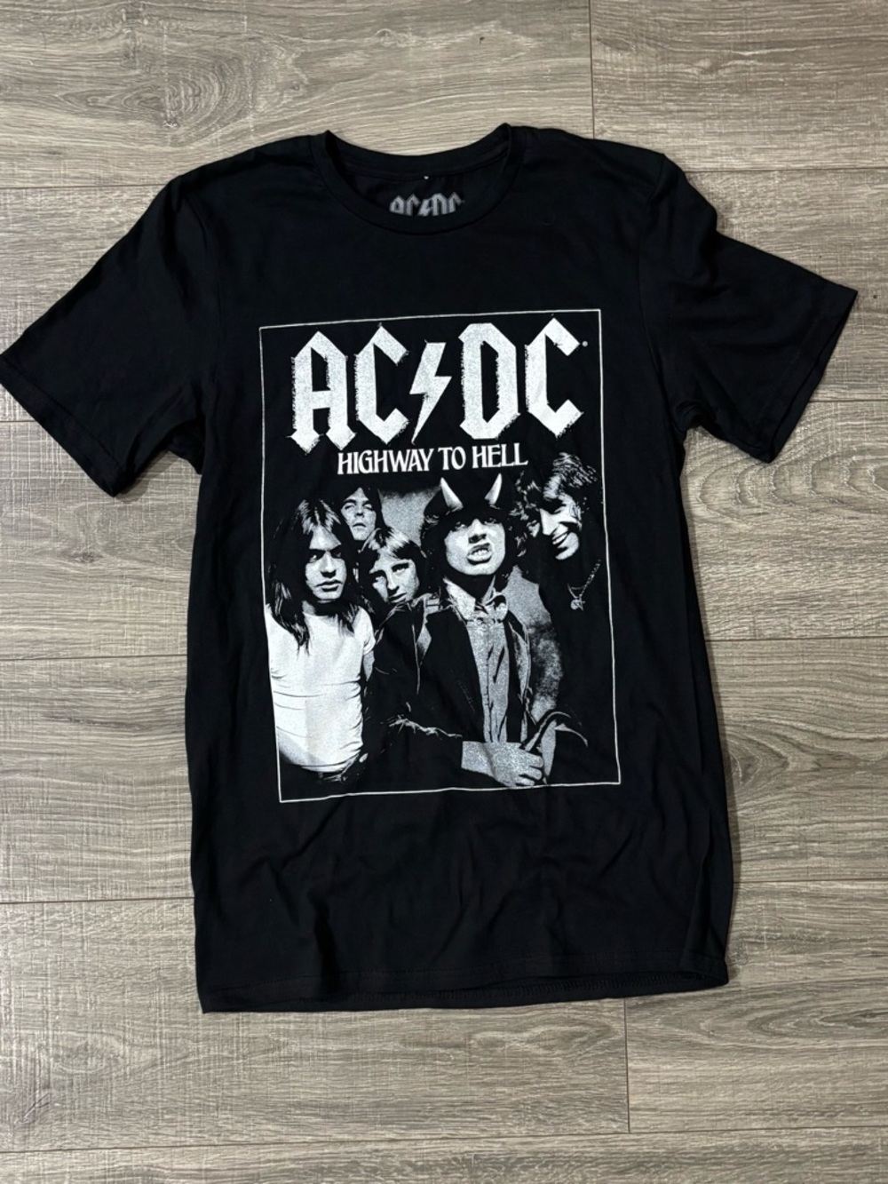 Men’s AC/DC Highway to Hell Graphic Tee Black Size Small Rock Band Shirt